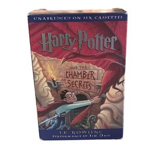Harry‎ Potter Chamber of Secrets Cassette Tape Audiobook Unabridged Jim Dale Set
